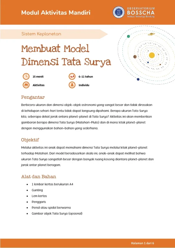 Model Dimensi Tata Surya