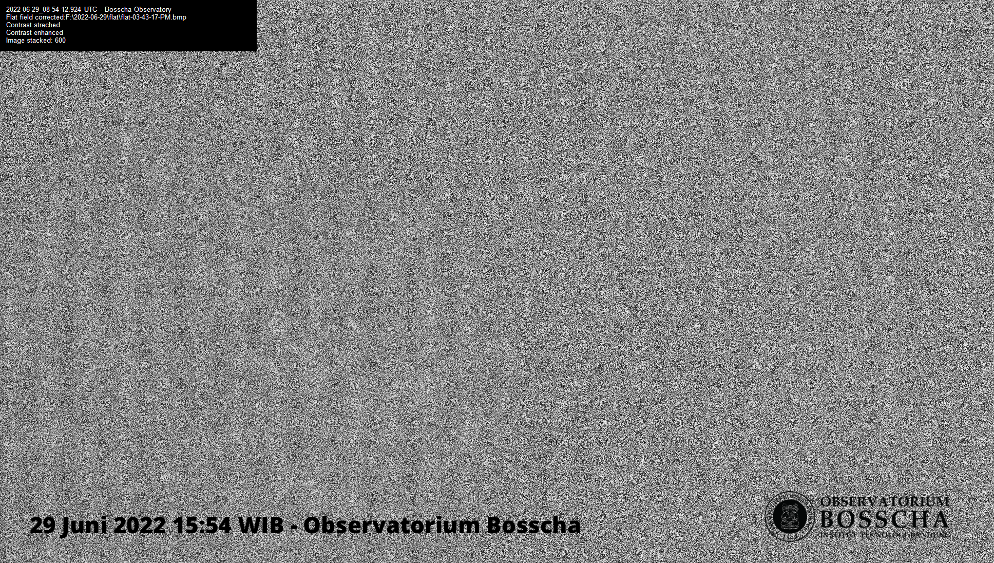 Gambar 1. Citra sabit bulan pada 29 Juni 2022 pukul 15.54 WIB.