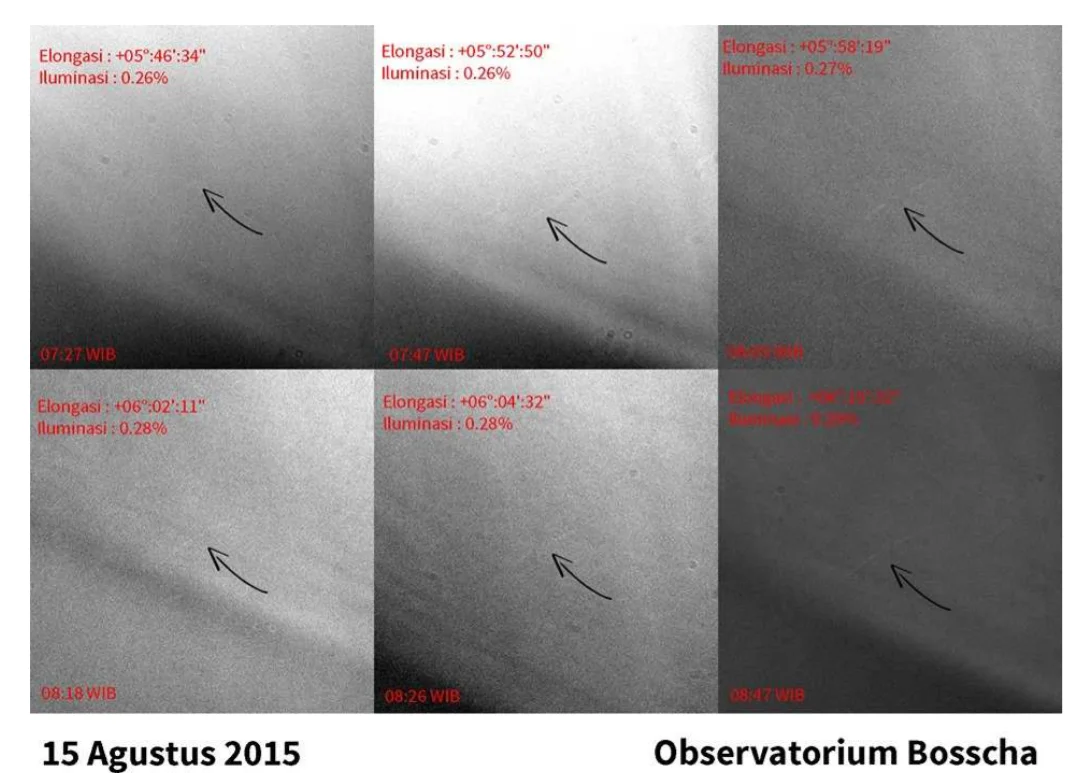 CCD observation of daylight crescent moon at Bosscha observatory